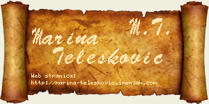 Marina Telesković vizit kartica